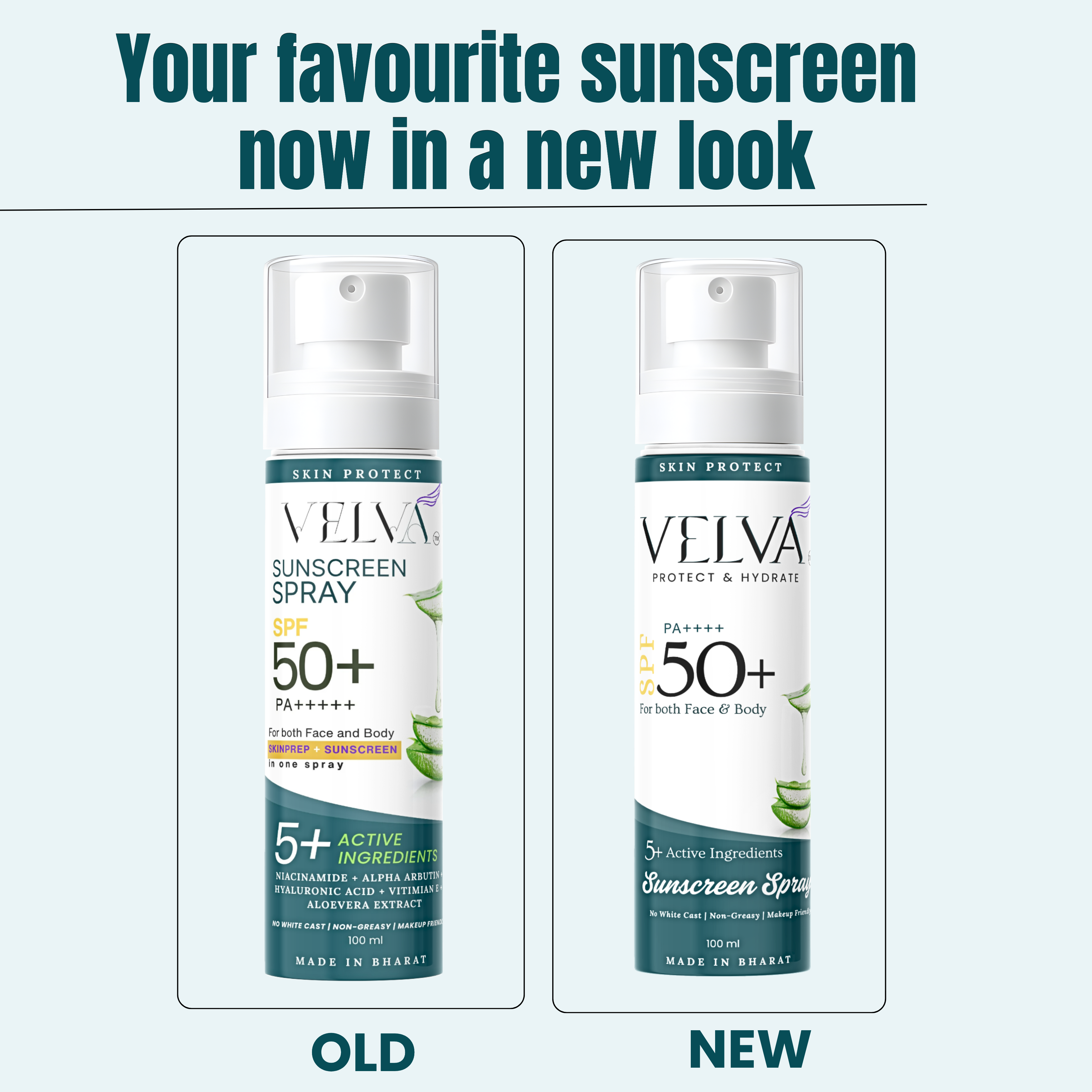 Velva Sunscreen Spray SPF 50 PA++++ | For Men & Women 100ml