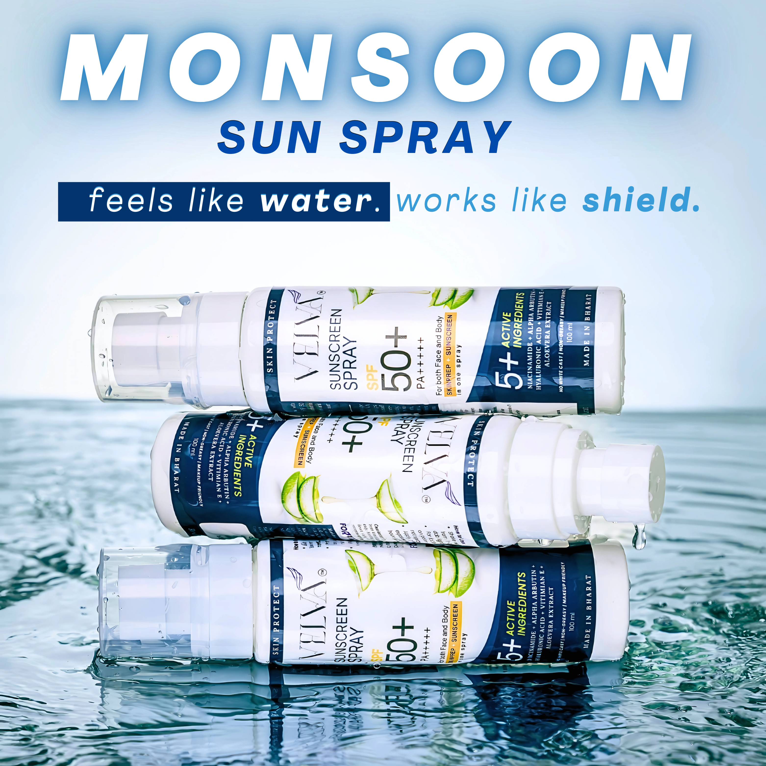 Velva Sunscreen Spray SPF 50 PA++++ | For Men & Women 100ml - SUNSCREEN SPRAY