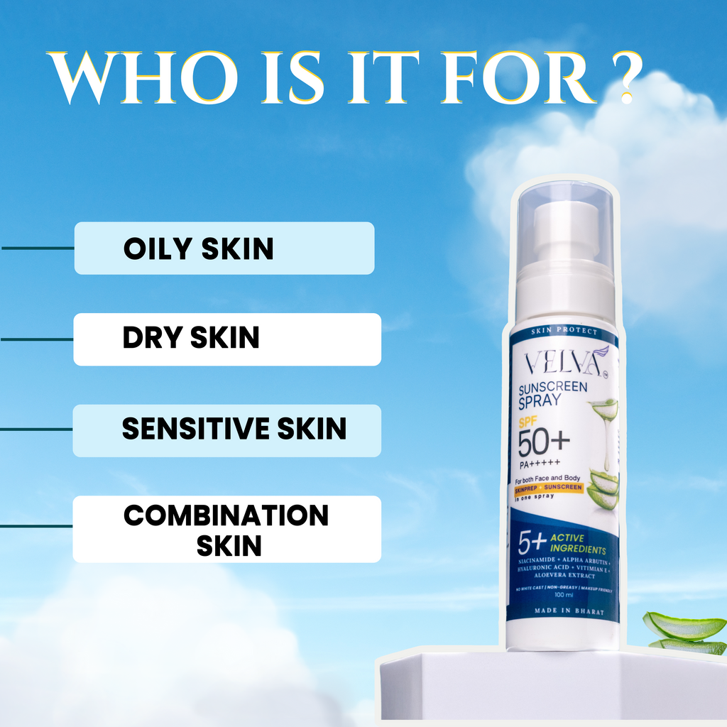 Velva Sunscreen Spray SPF 50 PA++++ | For Men & Women 100ml - SUNSCREEN SPRAY