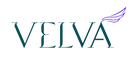 Logo of the brand 'VELVA' with a stylized wing on a white background